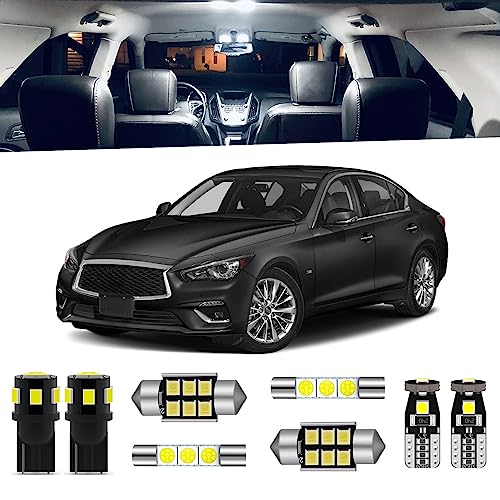 Kit de 10 piezas de luz interior LED compatible con Infiniti Q50 miniatura 1