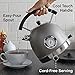West Bend Electric Kettle Retro-Styled Stainless Steel 1500 Watts with Auto-Shutoff & Boil-Dry Protection, 1.7-Liter, Gray