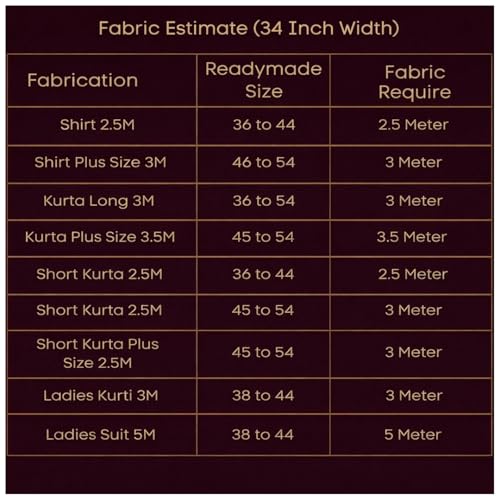 Image of Cotton Fabric Dress Material For Men And Women (3 Meter, Maroon), Customizable Length