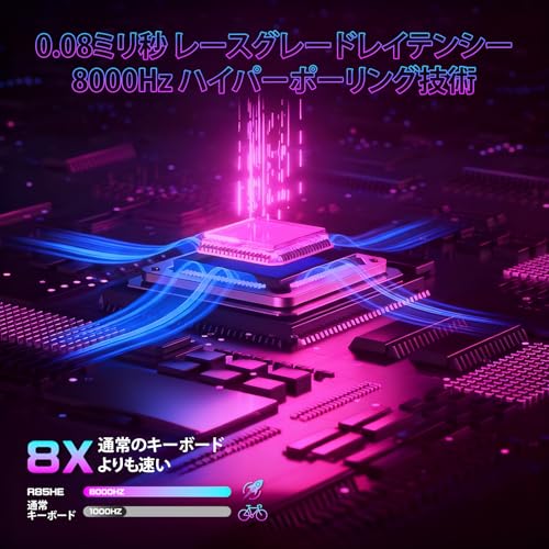 ATTACK SHARK R85HE ゲーミングキーボード 有線 ラピッドトリガー キーボード 8000Hz ポーリングレート 磁気スイッチ RT0.005mm RGB キーボード 75%レイアウト ノブ付き 1600万色RGBムードライト搭載 PBTキーキャップ クラウドドライバーサポート ホワイト