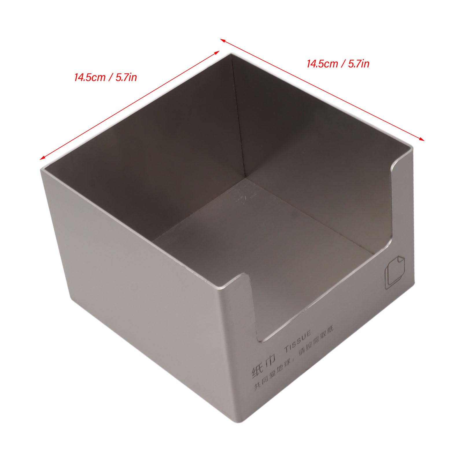 Boîte à mouchoirs en Acier Inoxydable, Porte-mouchoirs carré, Distributeur de Serviettes à Grande Ouverture, Style Moderne pour Salle de Bain, vanité, comptoir, Bureau (Argent)