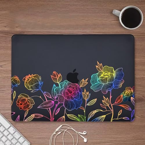 Image of Fancity Case Compatible with MacBook Air 13 Inch 2017, Model A1466 A1369 Hard Plastic Cover Matte Protective Case with Keyboard Cover for Old 2010-2017 Air 13.3 Inch Without Touch ID, Color Rose