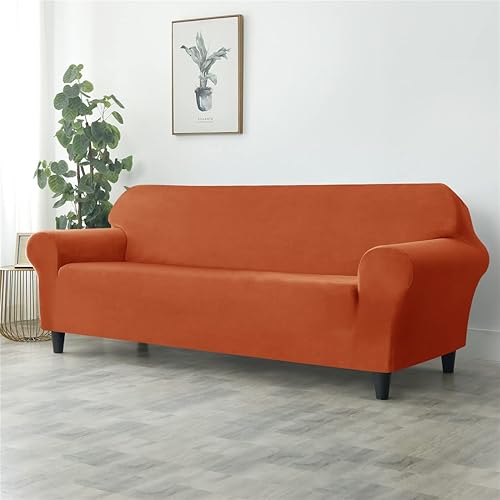 Vista 44 de Funda elástica para sofá de 3 cojines, 1 funda de terciopelo para sofá, fundas protectoras de muebles con parte inferior elástica, lavable a máquina