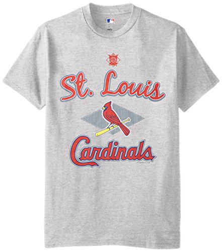 MLB St. Louis Cardinals Men's 58T Tee, Steel Heather, Large