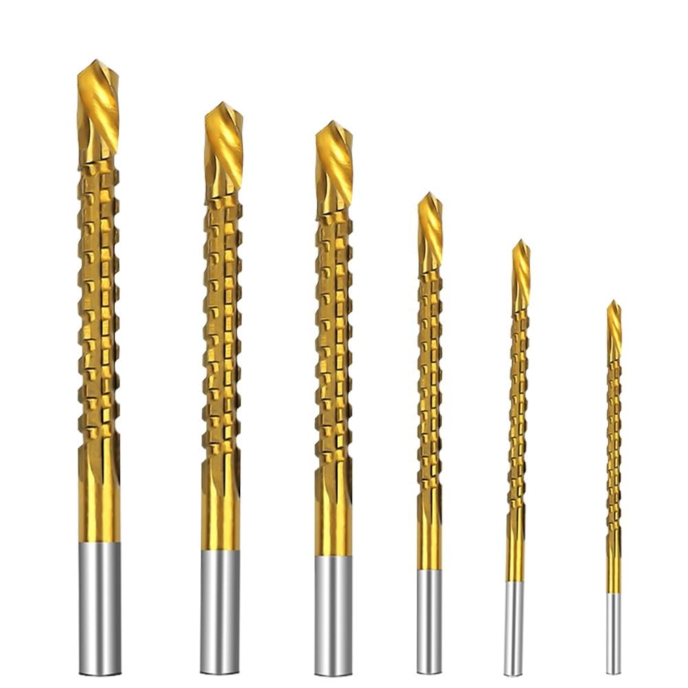 Aoicxb One Color Twist Drill Bits,Metal Drill Bit,6Pcs Cobalt Drill Bit Set Screw Metric Composite Drill Bit Tap Twist Drill Bit Set Metal Woodworking Tool