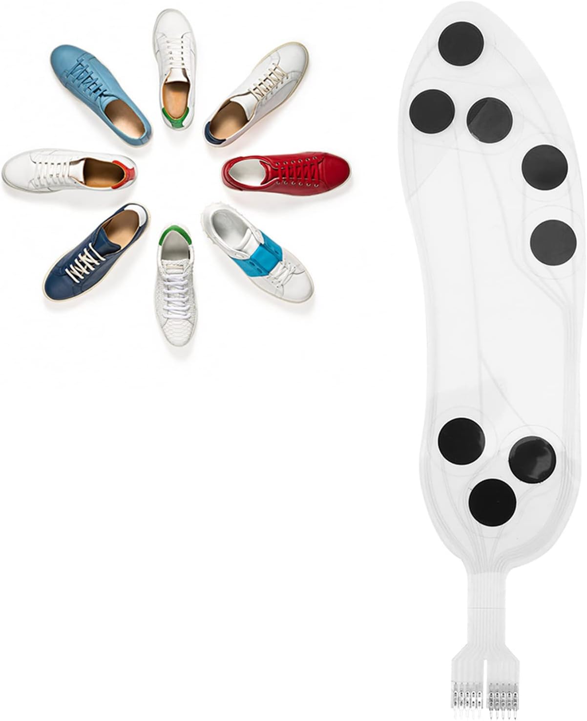 Sensing Mat Pressure Sensor Shoe Accessory, Smart Insole for Step Counting, High Sensitivity, Customizable, Real Time Gait Monitoring