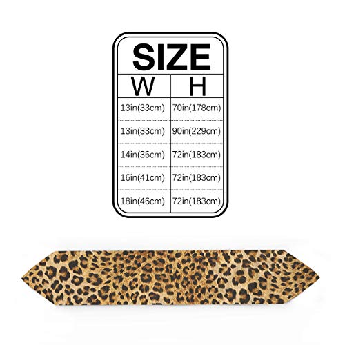 Betterday Cotton Linen Table Runner Dresser Scarves,Leopard Print Wild Animals 13X70 Inch Non-Slip Burlap Rectangle Table Runners For Dining Outdoor Wedding Party Farmhouse Holiday Table Top Decor #TOP4
