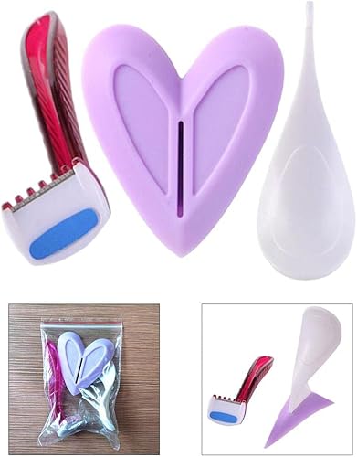 Miniatura 5 de Conjunto de plantillas de afeitado de cabello para mujer, corazón, opcional