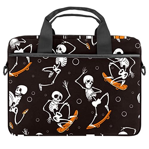 Bandolera para portátil de 13.3 y 14.5 pulgadas maletín de esqueleto Halloween para ordenador