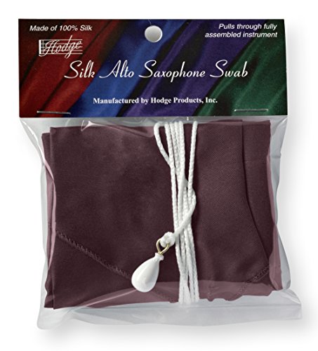 image for Hodge Silk Alto Saxophone Swab - Burgundy