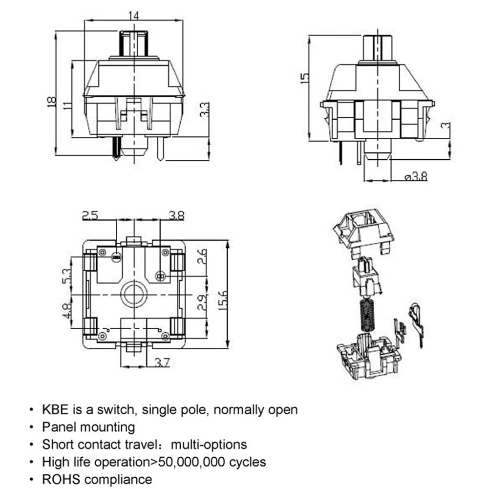 Amazon | 100個交換可能キーキャップ キースイッチ キースイッチ
