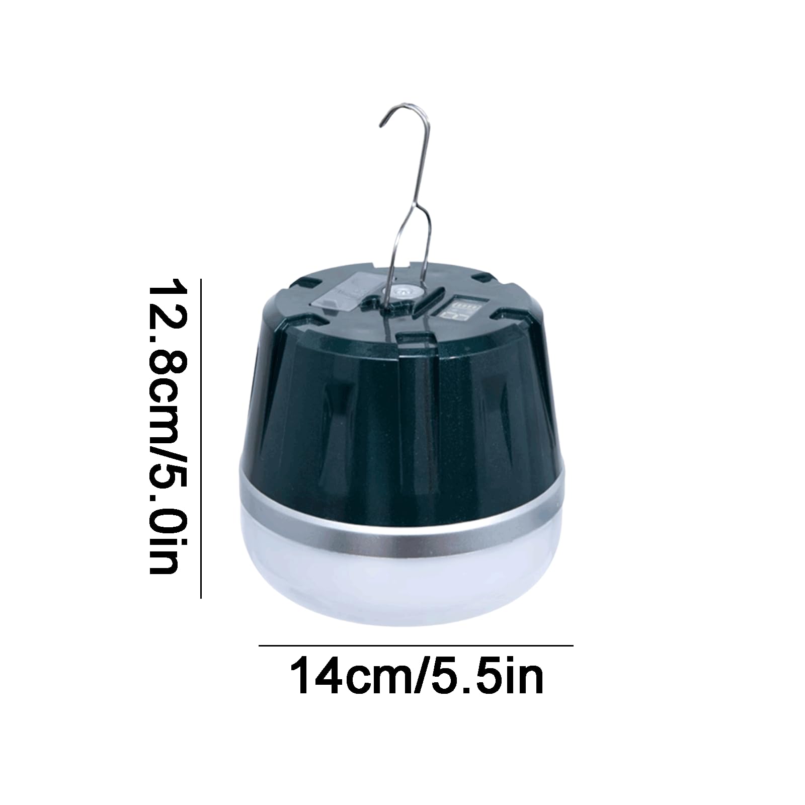 Lampa rechargeable camping Ładowalna latarnia kempingowa typu C z haczykiem magnetycznym i wyświetlaczem mocy w kolorze ciemnoniebieskim(M-dark Blue)
