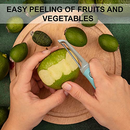 Bahoki Essentials 3 Piece Peeler Set - Stainless Steel Trio Vegetable And Fruit Peeler - Interchangeable Multifunctional Cutter Slicer - Julienne Cut, Shredder, Peelers - Home Kitchen Gadgets #TOP5