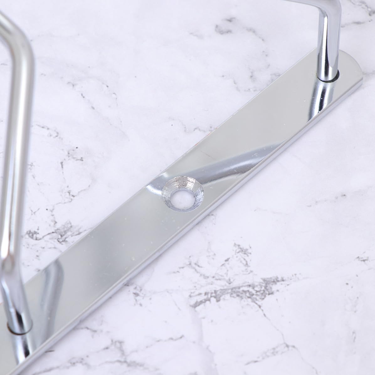 FAVOMOTO Stemware Rack Three Row Metal Wine Glass Holder for Cabinets