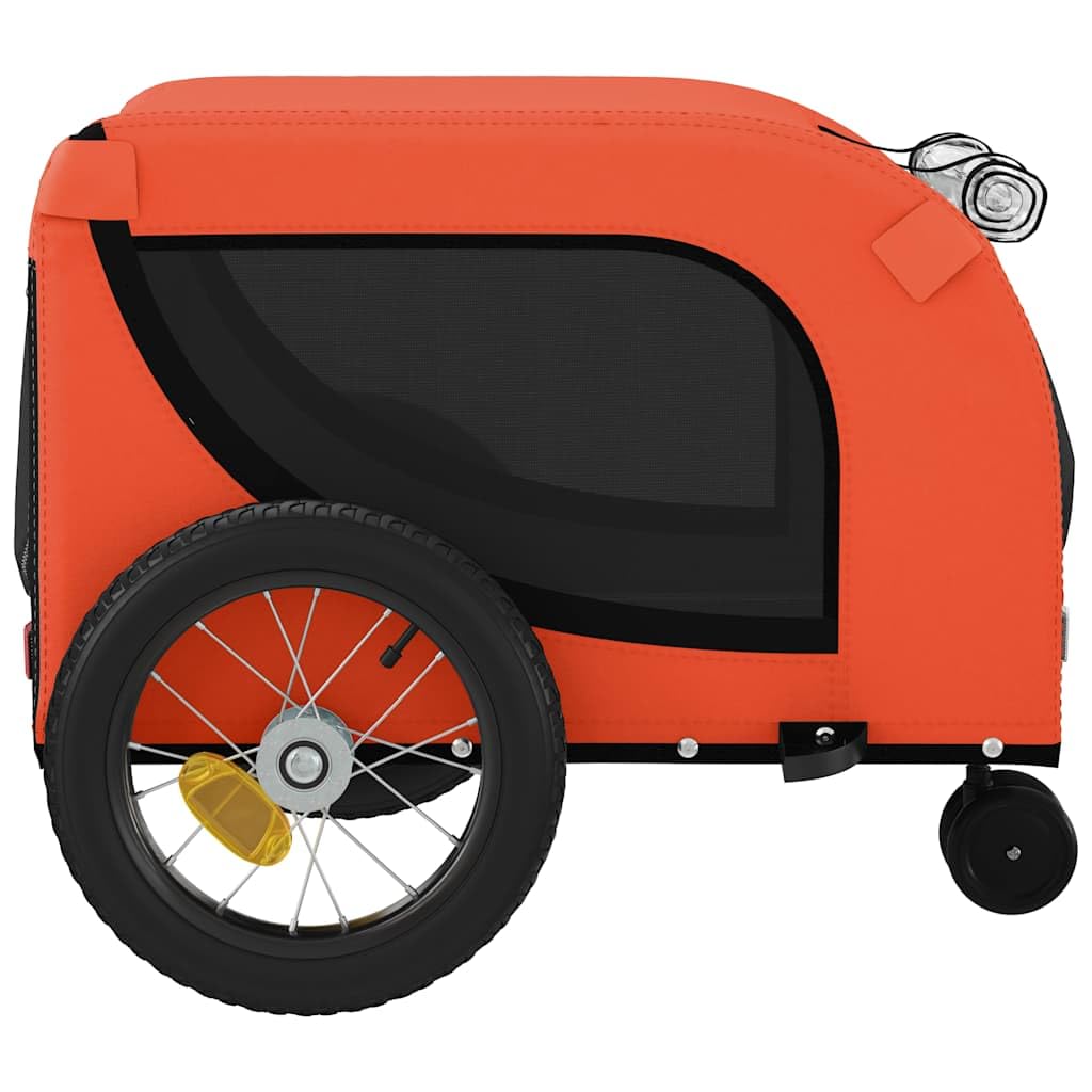 Rimorchio bicicletta cane rosso nero 2 ruote