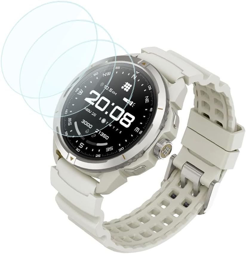 for Cubitt Terra Rugged Smartwatch Screen Protector 1.48" [3 Pack] HD Tempered Glass Film [9H Hardness] [Anti-Scratch] [Bubble Free] Compatible for Cubitt Terra Smart Watch