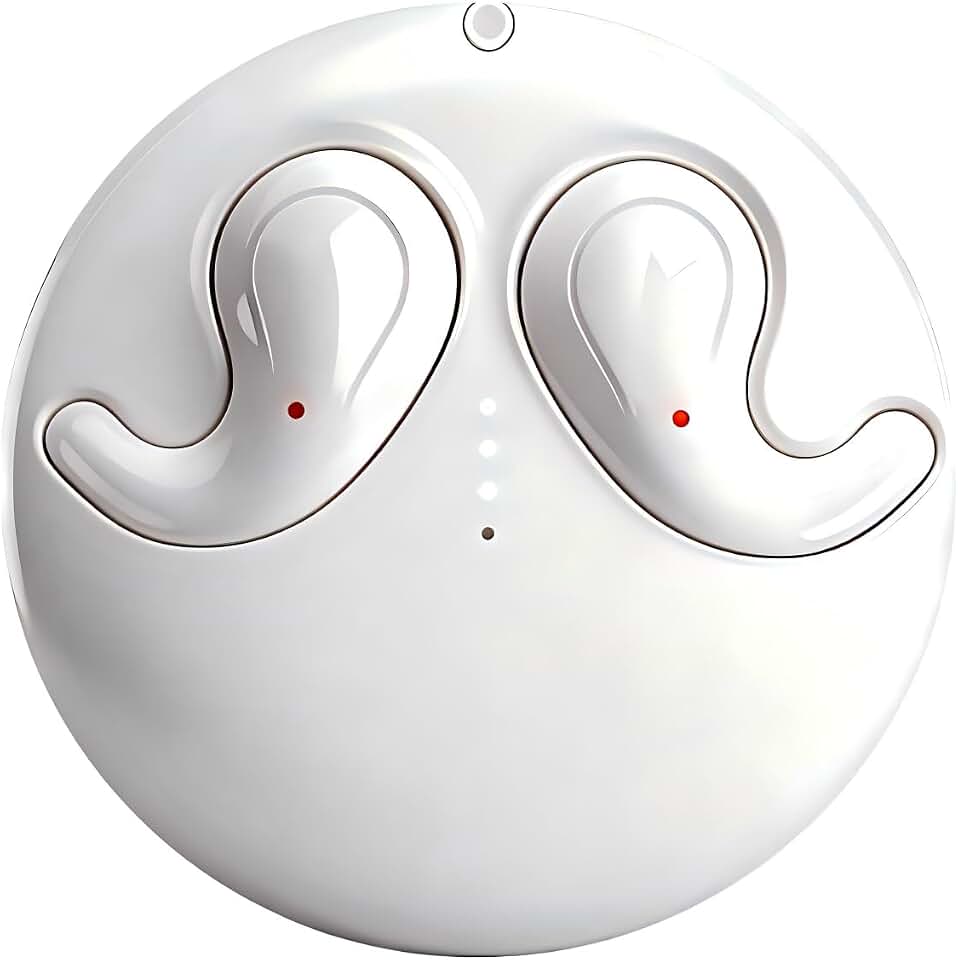 Fones de Ouvido Bluetooth para Dormir de Lado, Sem Fio, Leves e Discretos, para Relaxamento Noturno, Meditação e Podcast (branco)