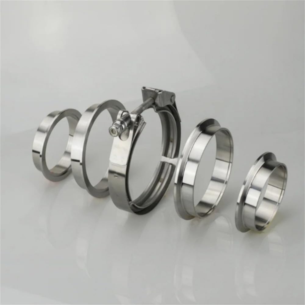 V Band Clamp Male Female Exhaust Flange 304 Stainless Steel Turbo Muffler Pipe Kits Release Car Accessories 2,76mm 3 inch