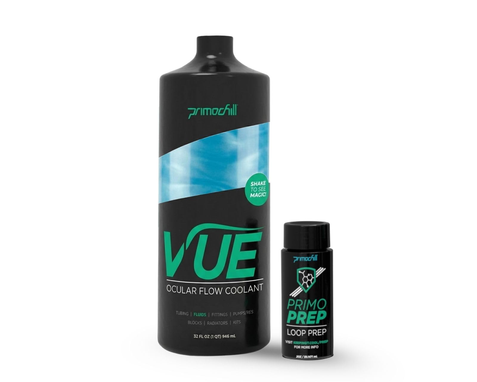 PrimoChill Vue Pre-Mix (32oz) - Sky Blue SX - Computer Water Cooling Fluid - 8.68 inches - Desktop, Server, Custom Loops