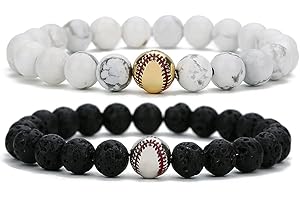 Soccer Mom Bracelet With Lava Stone And Howlite