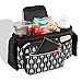 Lekebaby Stroller Organizer with Insulated Cup Holder Universal Stroller Accessories Fits for Stroller like Baby Trend, Baby Jogger, Bugaboo, BOB, Umbrella and Pet Stroller, Black
