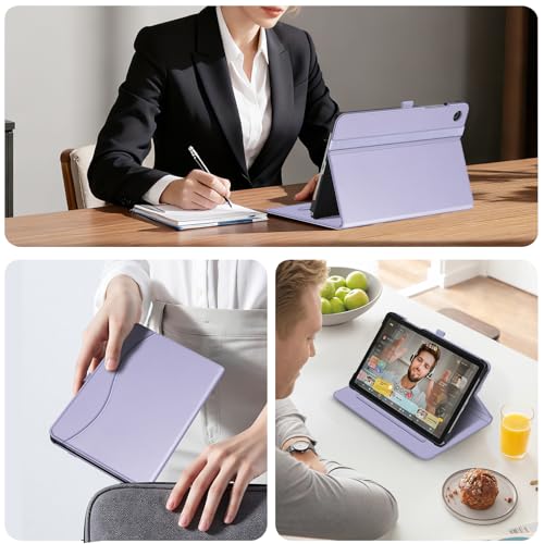 Fintie Case for Samsung Galaxy Tab A11+ Plus 11 Inch 2025/ A9+ Plus 2023, Multi-Angle Viewing Smart Stand Back Cover with Pocket Auto Wake/Sleep, Lilac Purple by FINTIE - Image 6