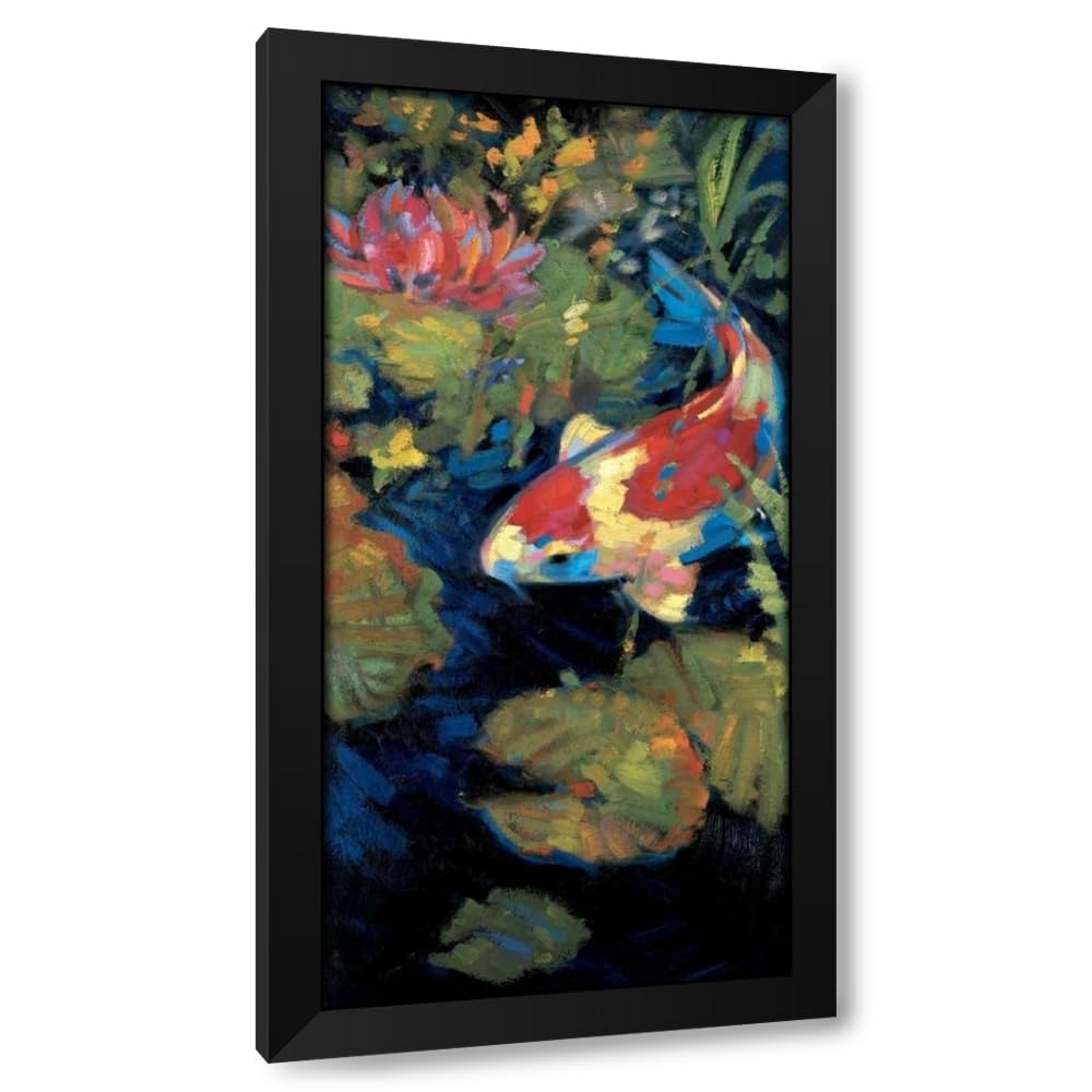 ArtDirect Asian Serenity II 22x40 Extra Large Black Modern Wood Framed Art Print by Ostlund, Leif