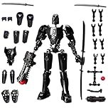 Lucky 13 Action Figures Activity Robot, Titan T13 3D Printed Mannequin Toys Multi-Jointed Movable Robots，PVC Toys Desktop Ornaments Figure ，Home Desktop Decorations Gifts for Game Lovers (black)