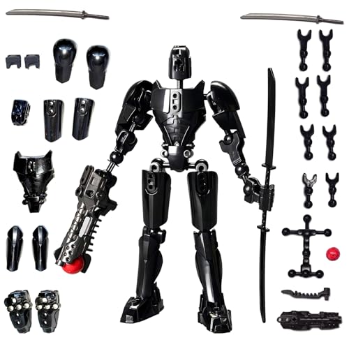 Lucky 13 Action Figures Activity Robot, Titan T13 3D Printed Mannequin Toys Multi-Jointed Movable Robots，PVC Toys Desktop Ornaments Figure ，Home Desktop Decorations Gifts for Game Lovers (black)