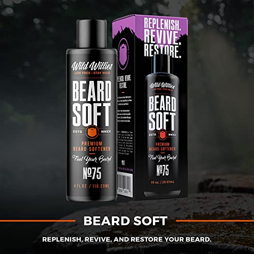 7-Piece Beard Shampoo & Conditioner Set - The Rebel Gift Set By Wild Willies - Includes Smooth Spf 30 Daily Facial Moisturizer, Nail Grooming Kit & Travel Bag #TOP3