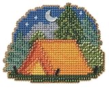 Mill Hill Tent Beaded Counted Cross Stitch Ornament Kit 2026 Spring Bouquet MH182611, 3 inches x 3 inches, Multi