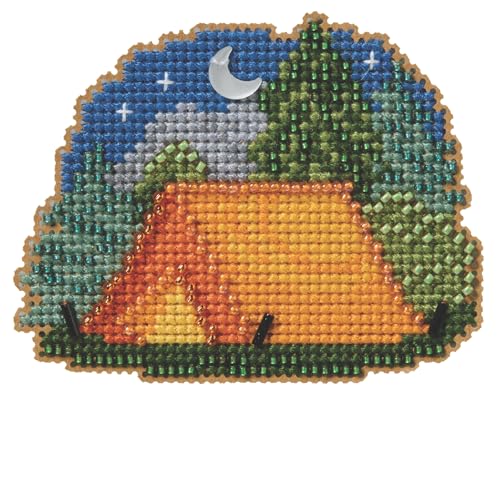 Mill Hill Tent Beaded Counted Cross Stitch Ornament Kit 2026 Spring Bouquet MH182611 3 inches x 3 inches Multi