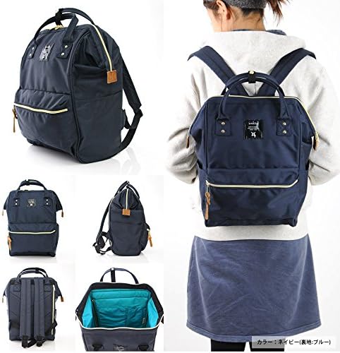 Japan Anello Backpack Unisex Regular Size Navy Rucksack Canvas Bag :  Amazon.com.au: Clothing, Shoes & Accessories