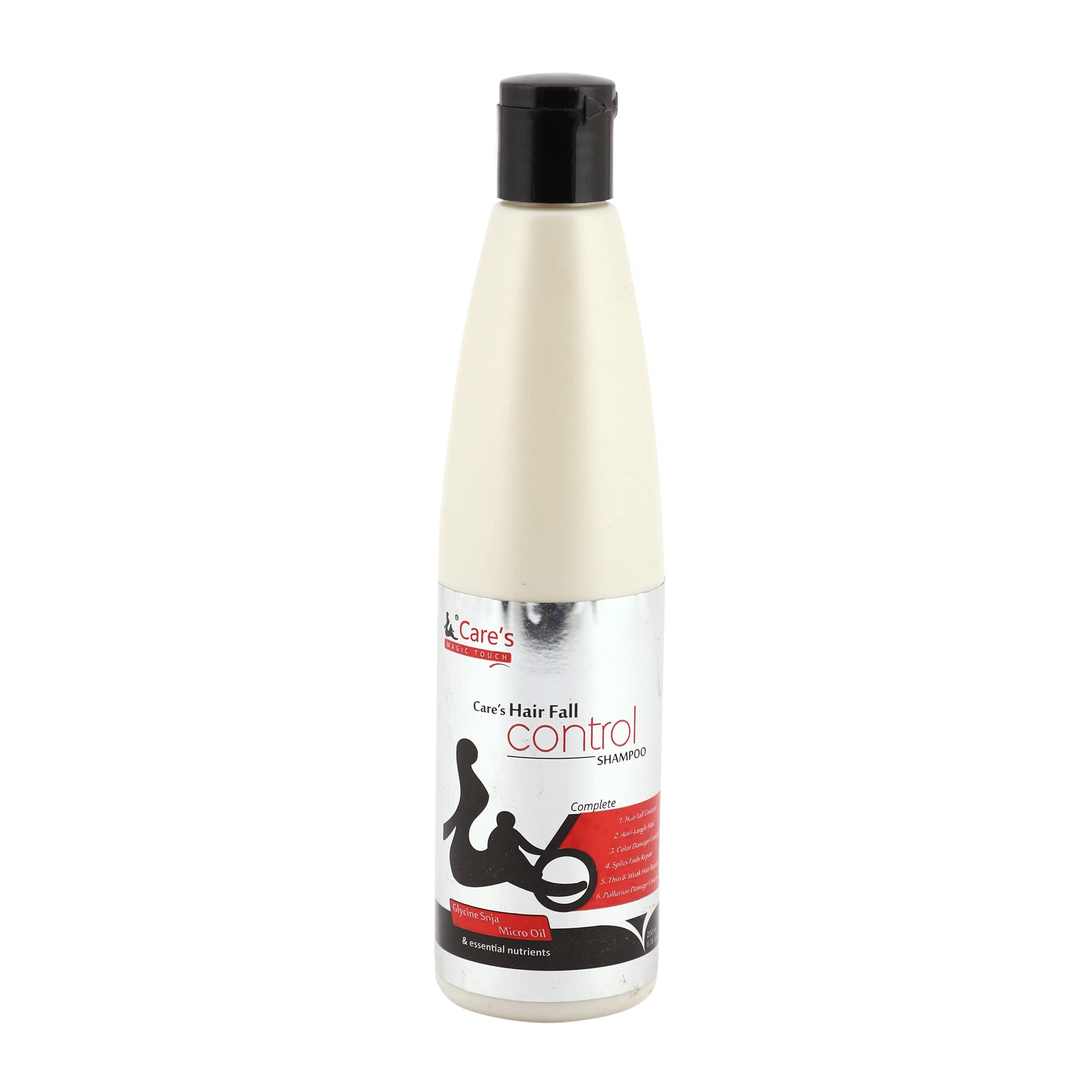 Care Cosmetics Care's MAGIC TOUCH Hair Fall control SHAMPOO with Glycine Soja Micro Oil & essential nutrients with Complete 6 Benefits - 200ml - Pack of 1