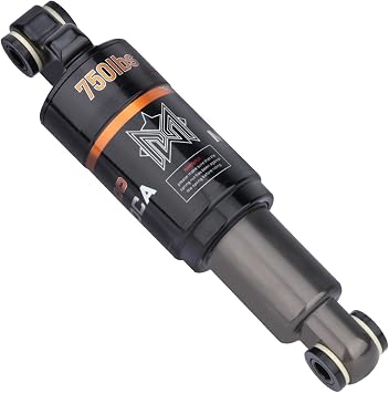 Bicycle Oil Spring Shock 165mm 750lbs - Rear Suspension Strut for Mountain Bikes/E-Scooters - with DU Bushings & Seal