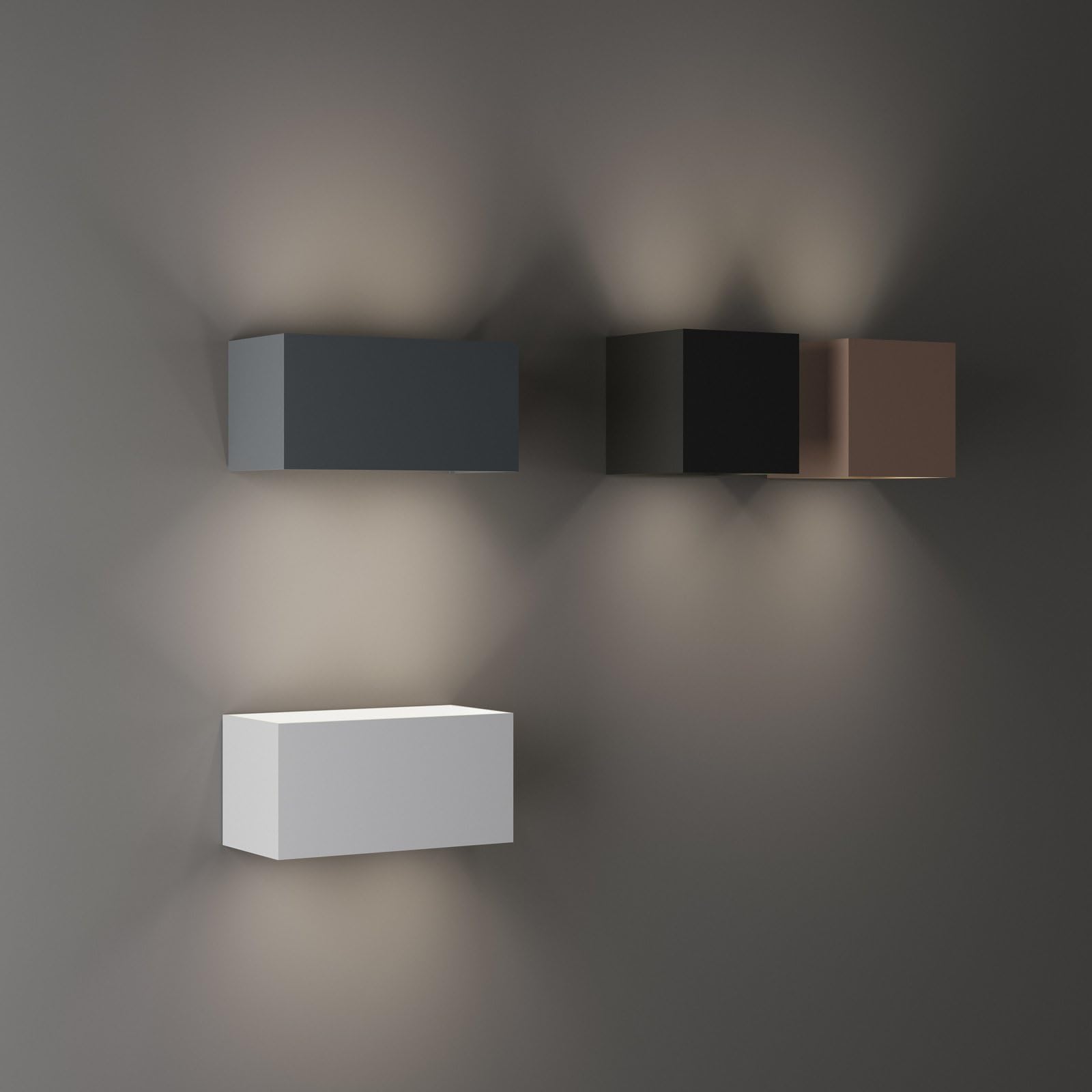 Ideal Lux Applique moderna 4 luci LED integrato IP54 grigio metallo
