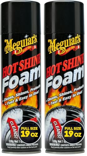 Meguiar's G13919 Hot Shine Tire Foam, Aerosol Tire Shine for Glossy, Rich Black...