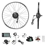 YOSE POWER 26'' ebike 36V250W Front Wheel Motor E-bike Conversion Kits 26 Inch with Brushless Motor Black Retrofit Kit for Electric Bicycle