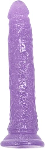 Miniatura 2 de Consolador de gelatina con purpurina brillante de 7.5 pulgadas