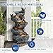 Dephet 5-Tiers Cascading Rock Water Fountain Outdoor - Waterfalls Fountains with LED Lights, Outdoor/Indoor Resin Water Feature Fountain for Patio, Garden, Backyard, Deck, Porch, Home Docor
