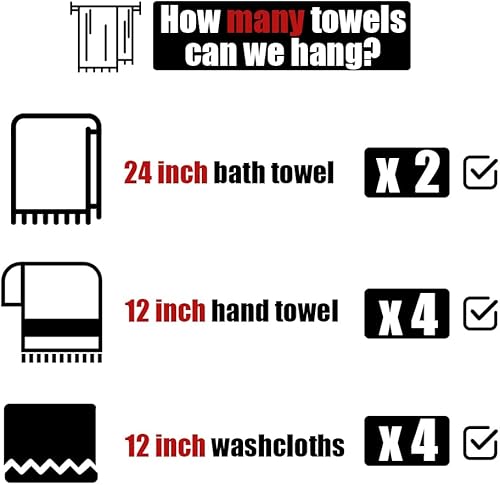 Miniatura 9 de Barra de toallas doble JQK A1, TB100-P