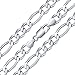 Produktbild Halskette Herren Sterling Silber 925 rhodiniert Panzerkette Figaro 8,5 mm (60)