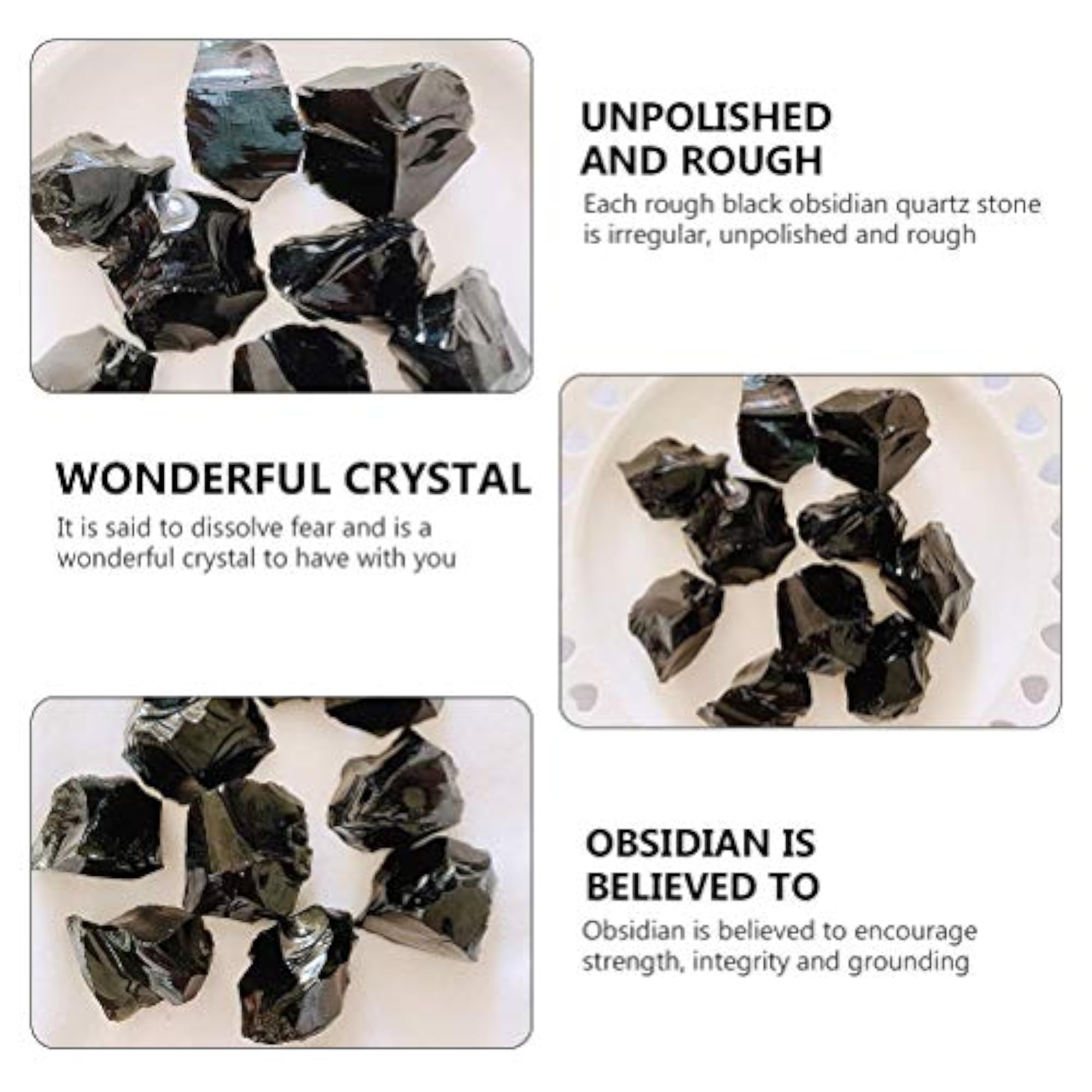 500g Obsidian Tumbled Chips for Reiki Healing