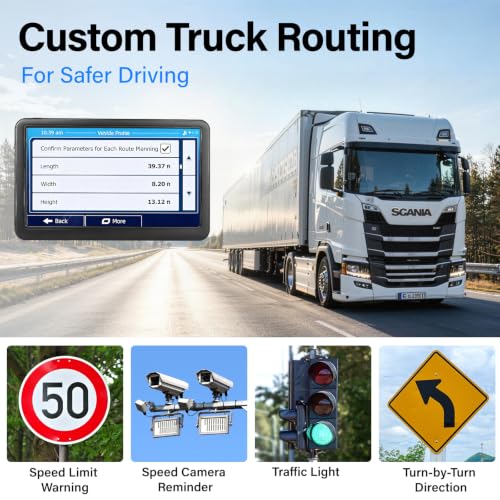 GPS Navigator for Car Truck RV, 7" Touchscreen, 2026 Maps (Blue) - Image 5