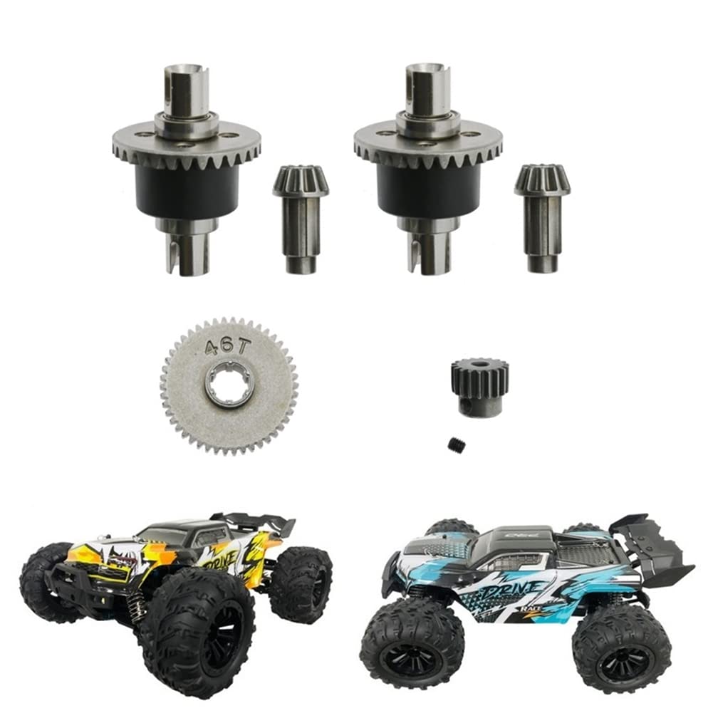 Différentiel en métal et Jeu de Roues dentées pour SCY 16101 16102 16103 16201 Pro 1/16 Brushless RC Car Upgrades Pièces Accessoires