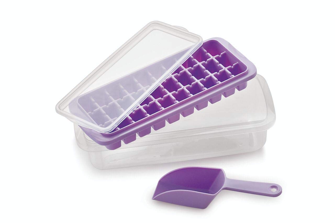 Shopping Tadka Ice Cube Tray Ice Trays Reusable Ice Storage Container for Chilled Drinks, Cocktail, Cold Food, Ice Cube Tray with Shovel Set of 1