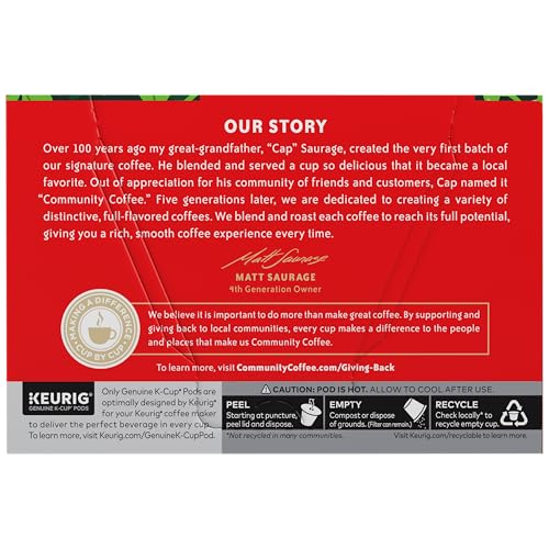 Image of Community Coffee Irish Cream Flavored Coffee Pods, 10 count, Medium Roast Compatible with Keurig 2.0 K-Cup Brewers, 10 Count (Pack of 1)