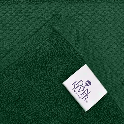 Dan River 100% Cotton Decorative Towels Set Of 3 In Green Color (1 Bath Towel 27X54”, 1 Hand Towel 16X26”, 1 Face Towel 12X18”) Soft Absorbent Embroidered Towel Set For Gifts, Home, Bar & Party #TOP2