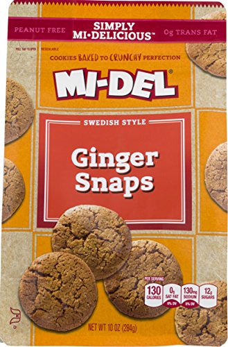 Mi-Del Swedish Style Cookies, Ginger Snaps, 10 Ounce (VLX-398), 1-Pack