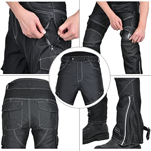 Motorcycle Pants, Waterproof Wear-Resistant Dirt Bike Motocross Riding Pants With Ce Knee & Hip Pads All-Weather (2Xl) #TOP3